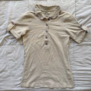 Burberry London Polo Shirt with Button Details